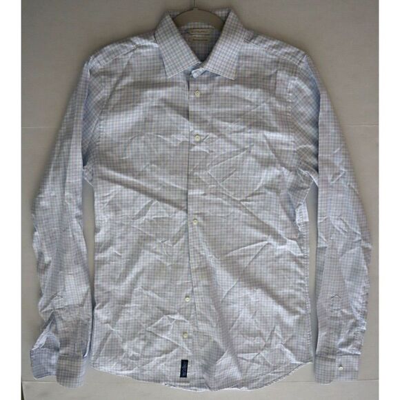 Suitsupply Men Sz 40-7 / 15 3/4L Plaid Egyptian Cotton Button Down L/S Shirt $12 - Picture 7 of 12